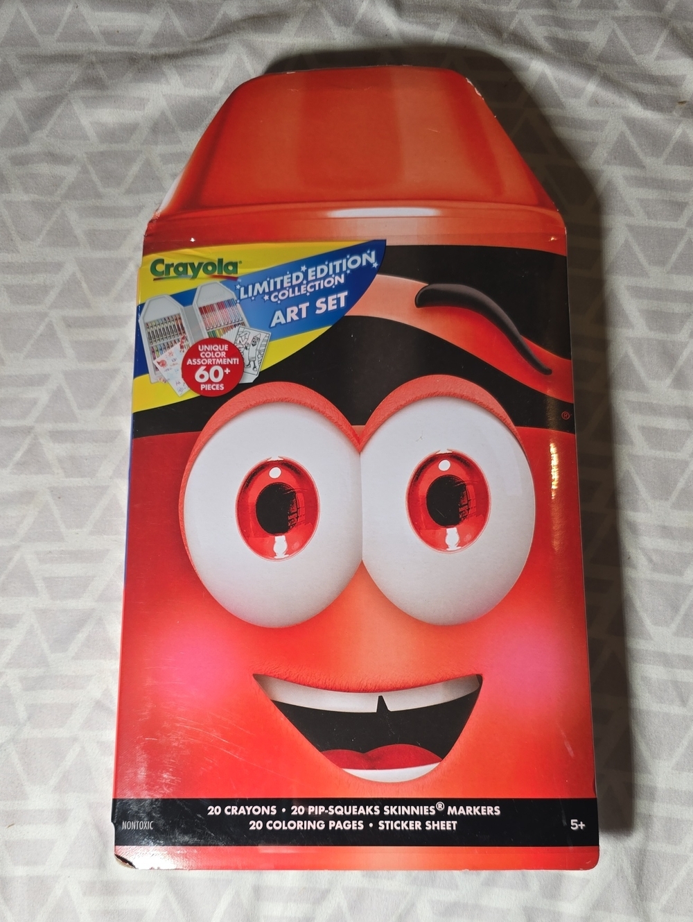 Crayola Bright Red Limited Edition Cartoon Crayon Tin